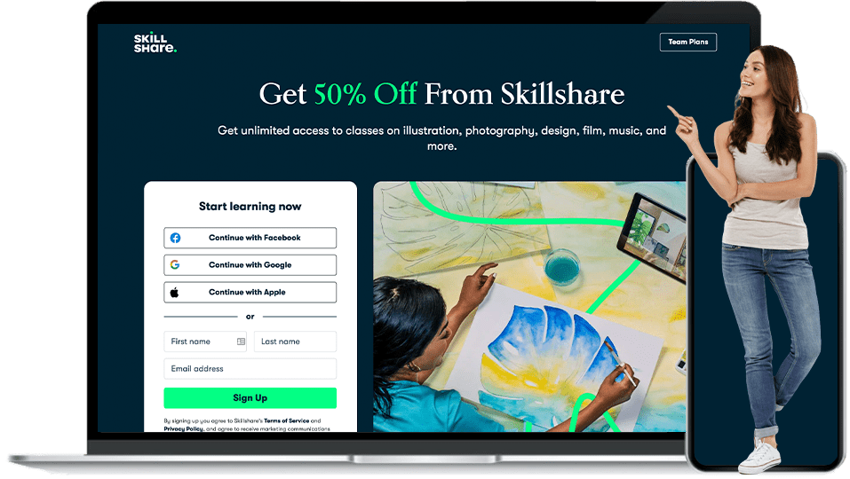 Skillshare coupon code discount preview
